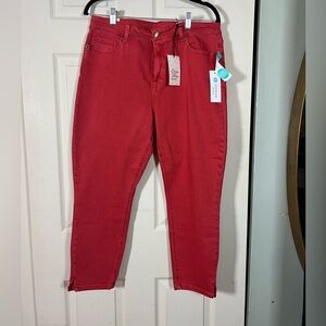NWT Cosmic Blue Love from Stitch Fix Cropped Red Jeans